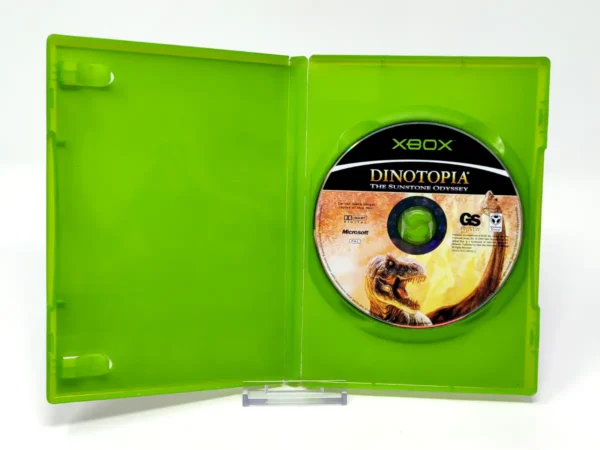 Interior del juego Dinotopia: The Sunstone Odyssey (ESP) (Rebajado) para XBOX con disco y manual