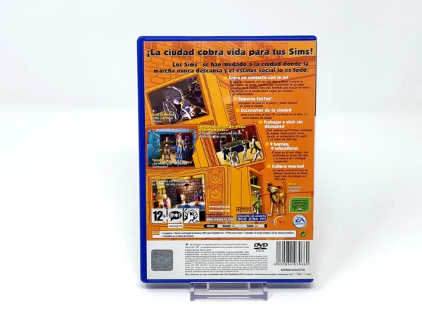 Parte trasera de Los Urbz: Sims en la Ciudad (ESP) para PlayStation 2, edición PAL España
