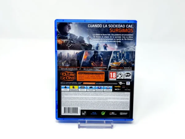 Parte trasera de Tom Clancy's The Division (ESP) para PlayStation 4, edición PAL España