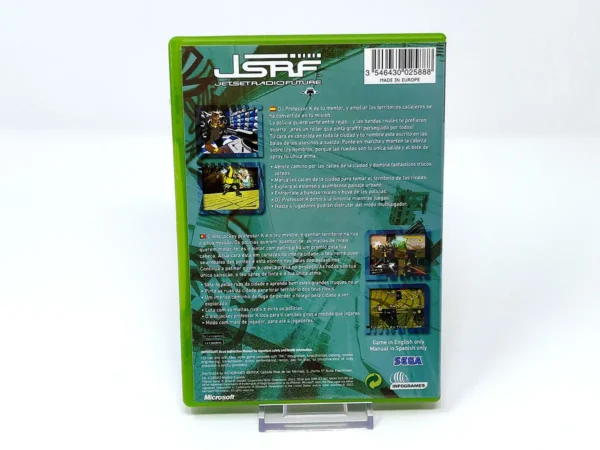 Parte trasera de JSRF: Jet Set Radio Future (ESP) para XBOX, edición PAL España