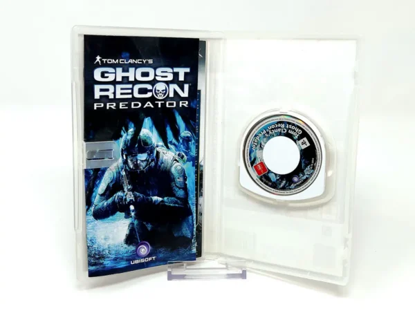 Interior del juego Tom Clancy's Ghost Recon: Predator (ESP) para PSP con disco y manual