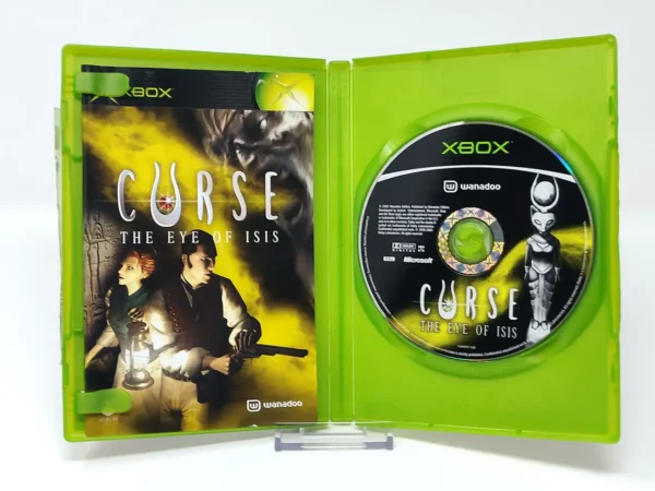 Interior del juego Curse: The Eye of Isis (ESP) para XBOX con disco y manual