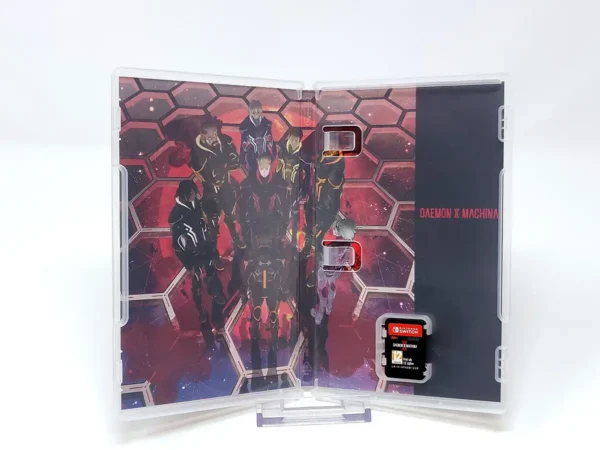 Interior del juego Daemon X Machina (ESP) para Nintendo Switch con disco y manual