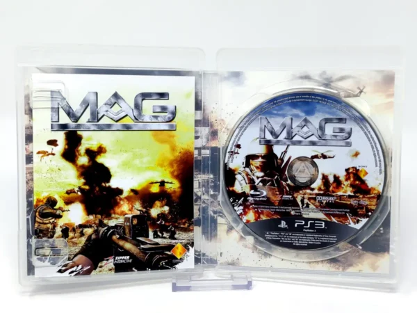 Interior del juego MAG (ESP) para PlayStation 3 con disco y manual