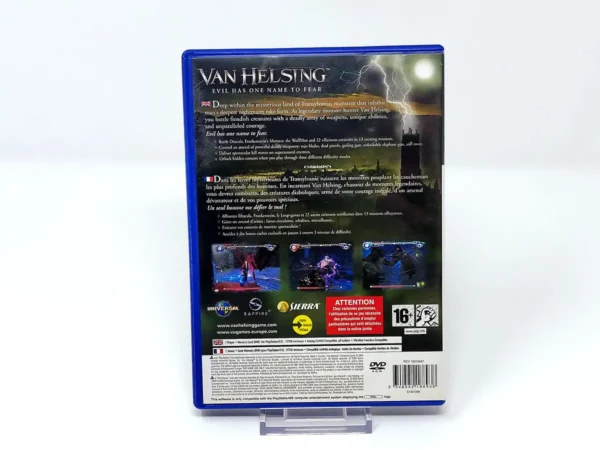 Parte trasera de Van Helsing (UK) para PlayStation 2, edición PAL UK