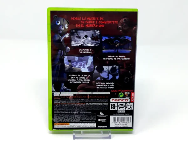 Parte trasera de Afro Samurai (ESP) para XBOX 360, edición PAL España