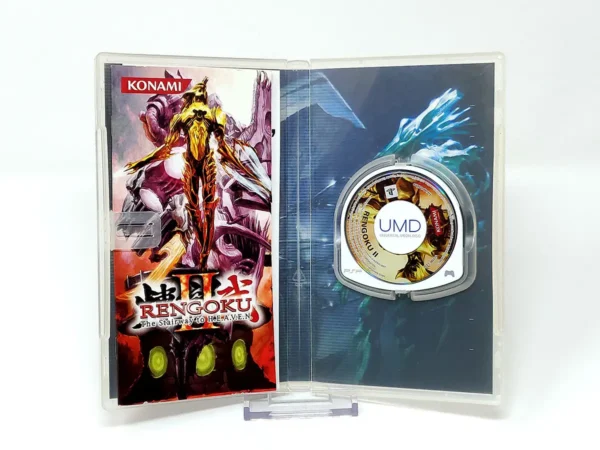 Interior del juego Rengoku II: The Stairway to H.E.A.V.E.N. (ESP) para PSP con disco y manual