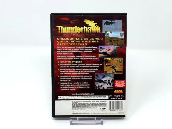 Parte trasera de Thunderhawk: Operation Phoenix (FRA) (Rebajado) para PlayStation 2, edición PAL Francia