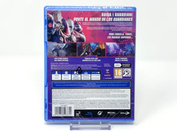 Parte trasera de Marvel's Guardians of the Galaxy (ESP) (Precintado) para PlayStation 4, edición PAL España