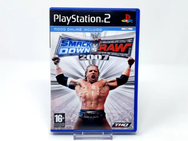 Portada de WWE SmackDown vs. Raw 2007 (ESP) para PlayStation 2, edición PAL España, de segunda mano