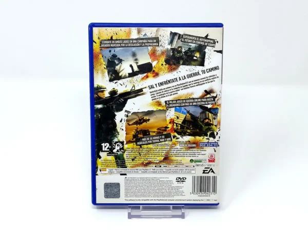 Parte trasera de Battlefield 2: Modern Combat (ESP) para PlayStation 2, edición PAL España