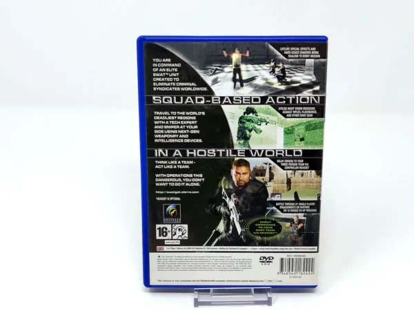 Parte trasera de SWAT: Global Strike Team (UK) para PlayStation 2, edición PAL UK