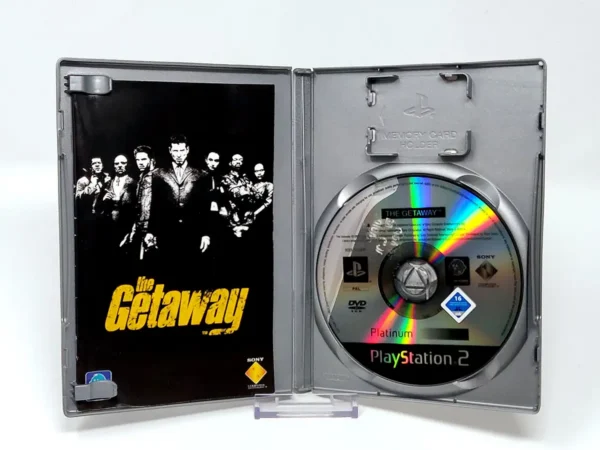 Interior del juego The Getaway (FRA) (Platinum) para PlayStation 2 con disco y manual