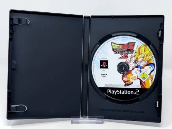 Interior del juego Dragon Ball Z: Budokai Tenkaichi 2 (ESP) (Rebajado) para PlayStation 2 con disco y manual