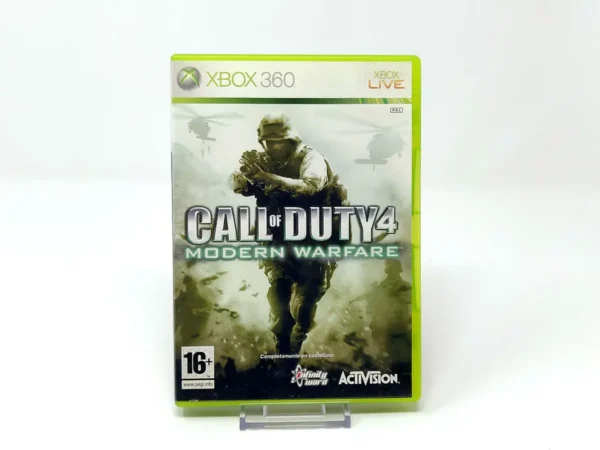 Portada de Call of Duty 4: Modern Warfare (ESP) para XBOX 360, edición PAL España, de segunda mano