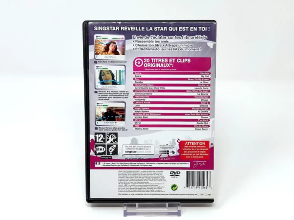 Parte trasera de SingStar Pop Hits 2 (FRA) (Rebajado) para PlayStation 2, edición PAL Francia