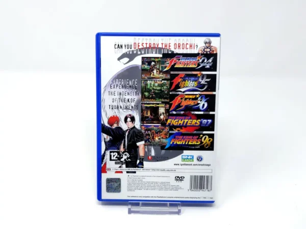 Parte trasera de The King of Fighters Collection: The Orochi Saga (UK) para PlayStation 2, edición PAL UK