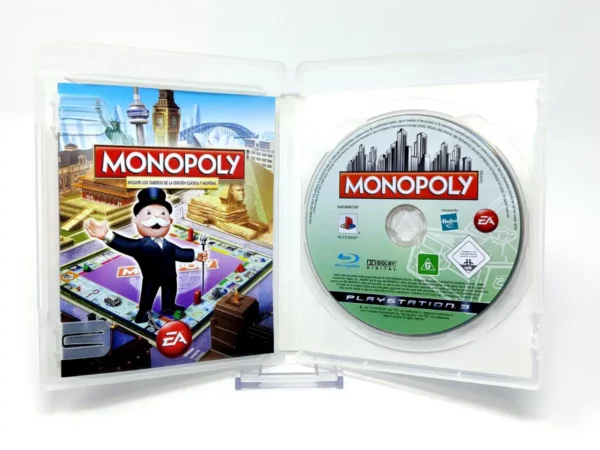 Interior del juego Monopoly (ESP) para PlayStation 3 con disco y manual