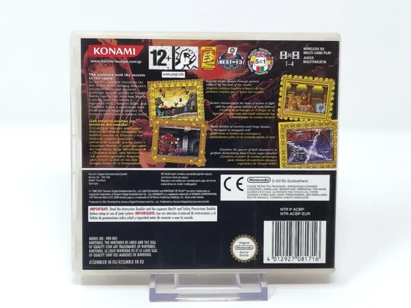 Lateral de la caja de Castlevania: Portrait of Ruin (ESP) para Nintendo DS