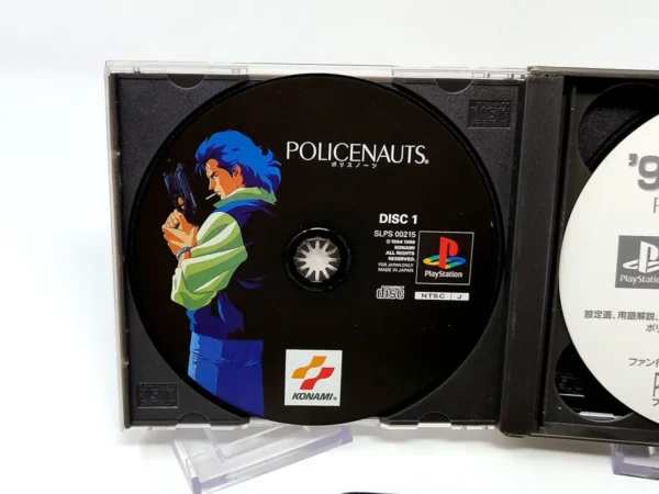 Lateral de la caja de Policenauts (JAP) para PlayStation 1