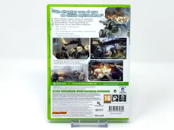 Parte trasera de Tom Clancy's Ghost Recon: Advanced Warfighter 2 (Legacy Edition) (ESP) (Classics) para XBOX 360, edición PAL España