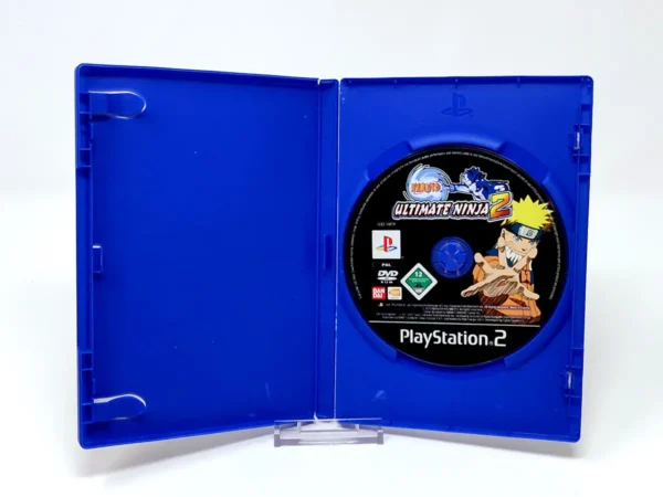 Interior del juego Naruto: Ultimate Ninja 2 (ESP) (Rebajado) para PlayStation 2 con disco y manual