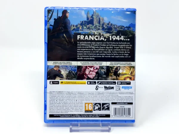 Parte trasera de Sniper Elite 5: France (ESP) (Precintado) para PlayStation 5, edición PAL España