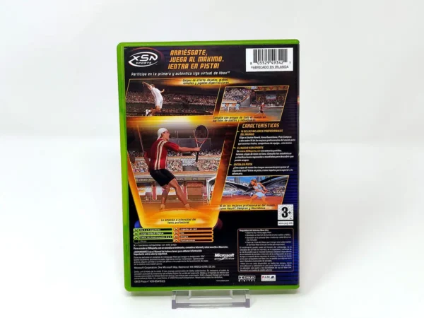 Parte trasera de Top Spin (ESP) para XBOX, edición PAL España