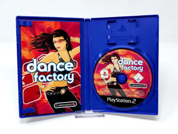 Interior del juego Dance Factory (FRA) para PlayStation 2 con disco y manual