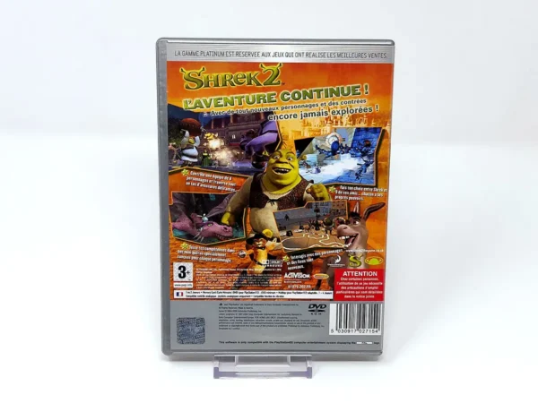 Parte trasera de Shrek 2 (FRA) (Platinum) para PlayStation 2, edición PAL Francia