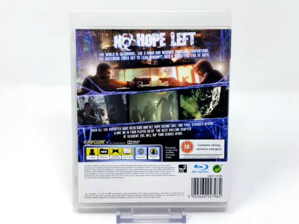 Parte trasera de Resident Evil 6 (UK) para PlayStation 3, edición PAL UK