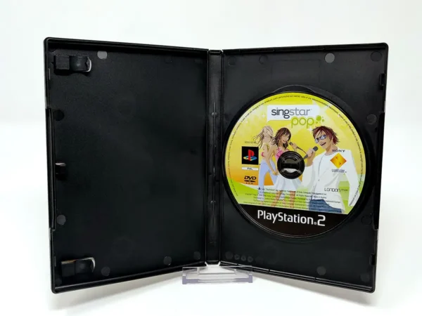 Interior del juego SingStar Pop (ESP) (v2) (Rebajado) para PlayStation 2 con disco y manual