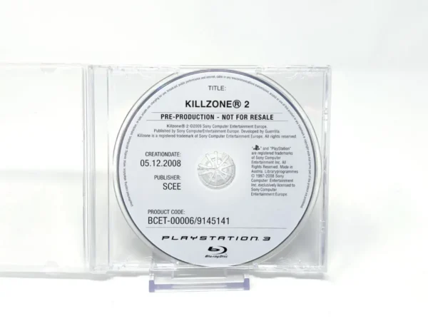 Parte trasera de Killzone 2 (ESP) (Pre-Production) para PlayStation 3, edición PAL España