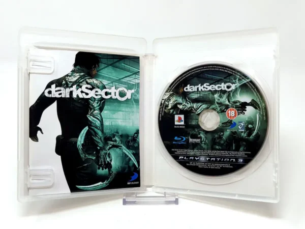 Interior del juego Dark Sector (ESP) para PlayStation 3 con disco y manual