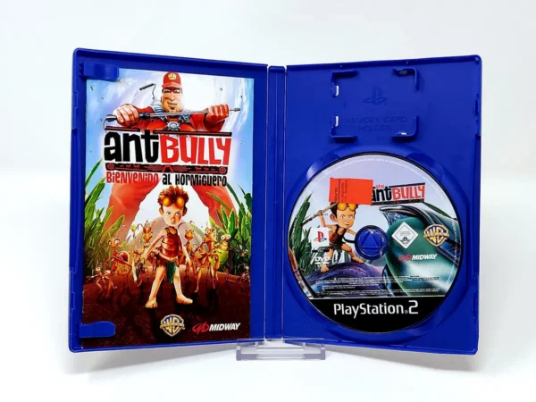 Interior del juego Ant Bully: Bienvenidos al Hormiguero (ESP) para PlayStation 2 con disco y manual