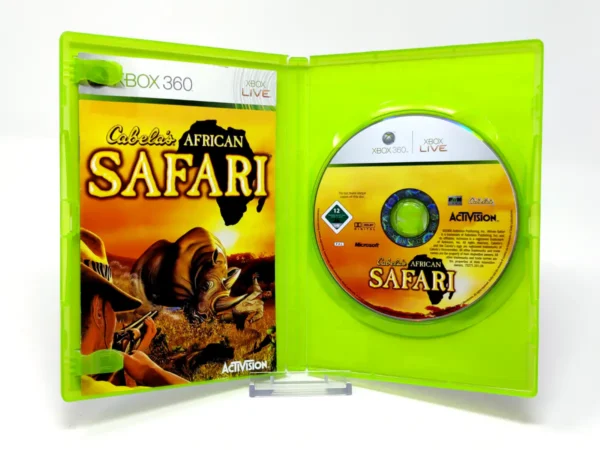 Interior del juego Cabela's African Safari (ESP) para XBOX 360 con disco y manual