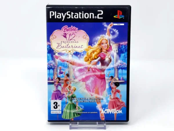 Portada de Barbie en las 12 Princesas Bailarinas (ESP) (Rebajado) para PlayStation 2, edición PAL España, de segunda mano
