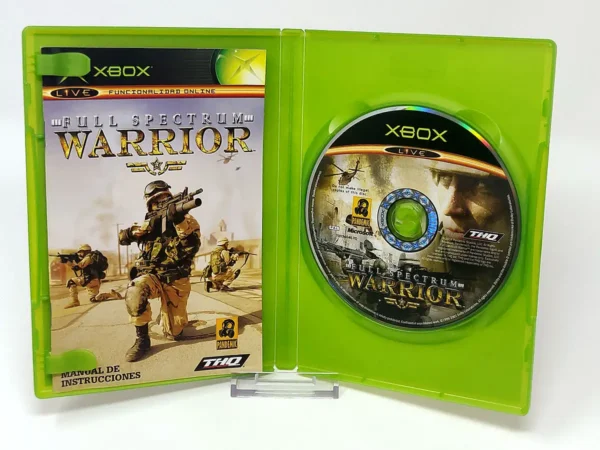 Interior del juego Full Spectrum Warrior (ESP) para XBOX con disco y manual