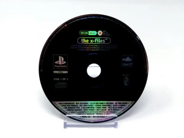 Interior del juego The X-Files (ESP) (Promo) para PlayStation 1 con disco y manual