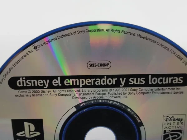 Disney El Emperador y sus Locuras (ESP) (Disco) (Platinum) para PlayStation 1, de segunda mano