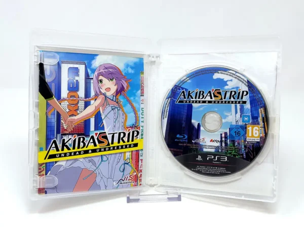 Interior del juego Akiba's Trip: Undead & Undressed (ESP) para PlayStation 3 con disco y manual