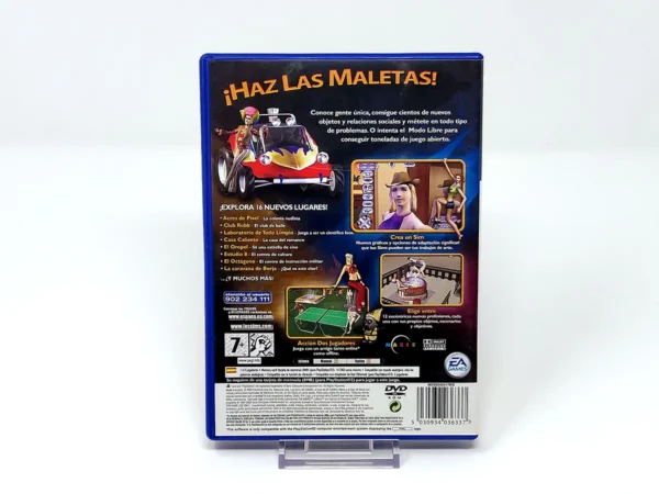 Parte trasera de Los Sims: Toman la Calle (ESP) para PlayStation 2, edición PAL España