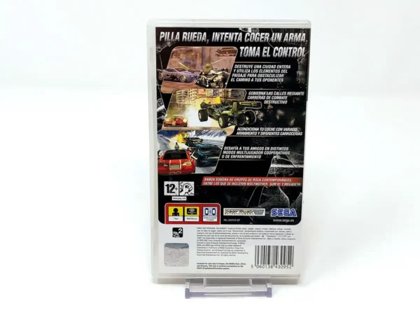 Parte trasera de Full Auto 2: Battlelines (ESP) para PSP, edición PAL España