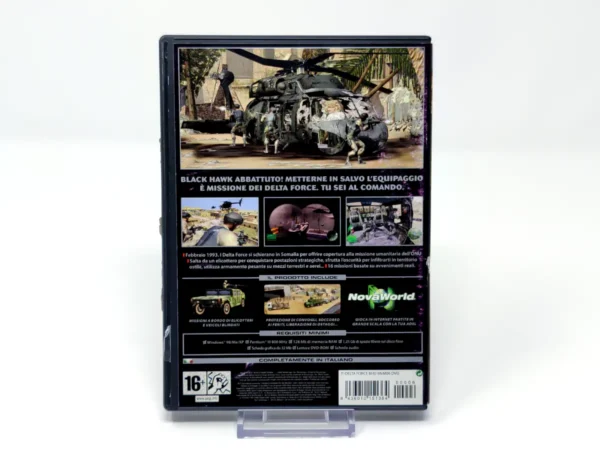 Parte trasera de Delta Force: Black Hawk Down (ITA) para PC, edición PAL Italia