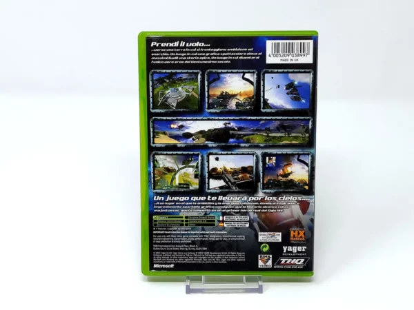 Parte trasera de Yager (ESP) para XBOX, edición PAL España
