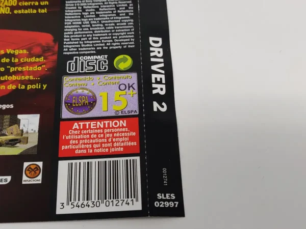 Driver 2: Back on the Streets (ESP) (Carátulas) para PlayStation 1, de segunda mano