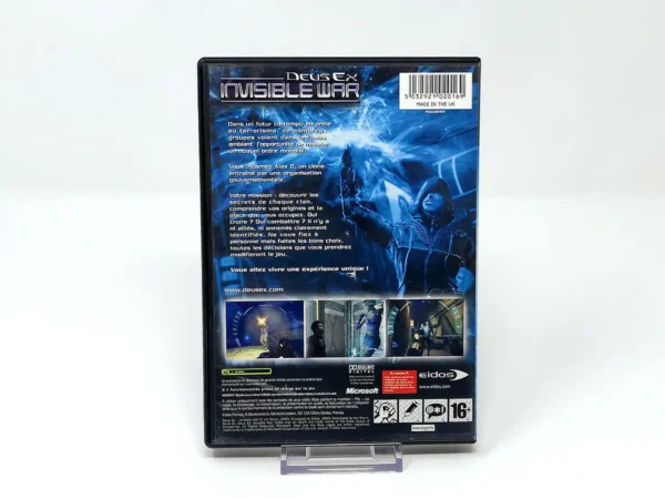 Parte trasera de Deus Ex: Invisible War (FRA) para XBOX, edición PAL Francia