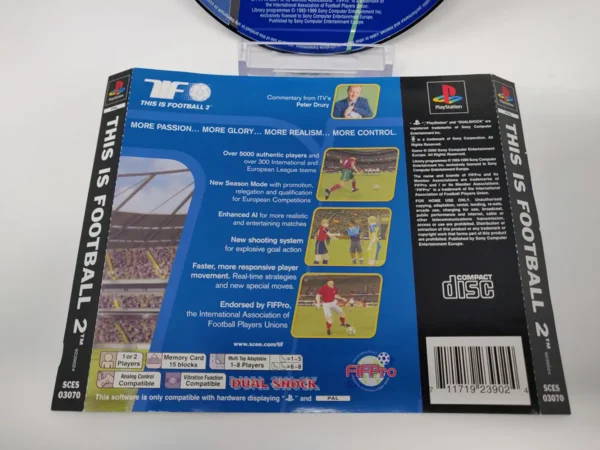 This Is Football 2 (UK) (Disco + Contraportada) para PlayStation 1, de segunda mano
