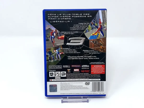 Parte trasera de Spider-Man 3 (FRA) para PlayStation 2, edición PAL Francia
