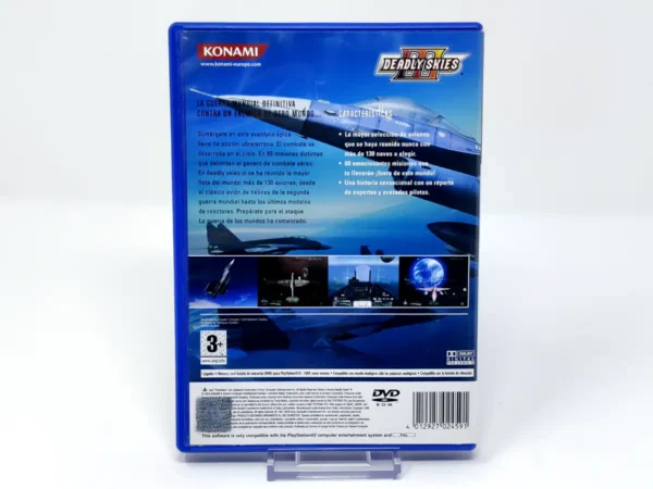 Parte trasera de Deadly Skies III (ESP) para PlayStation 2, edición PAL España